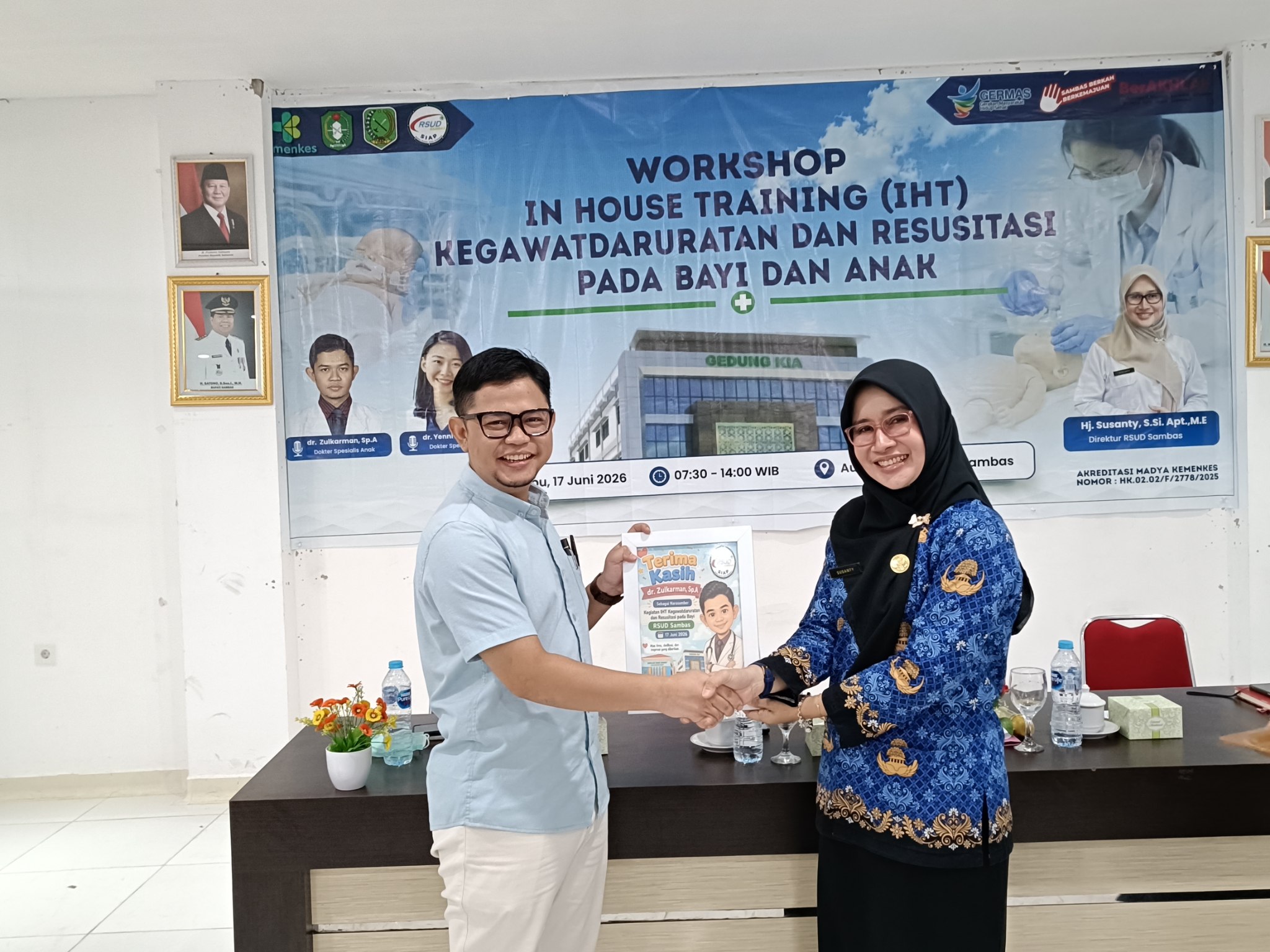 RSUD Sambas Sukses Selenggarakan Workshop IHT Kegawatdaruratan dan Resusitasi pada Bayi dan Anak